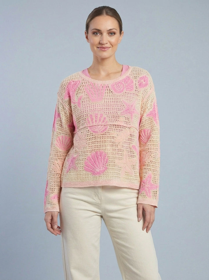 "ZOE” Crochet Top - Pink