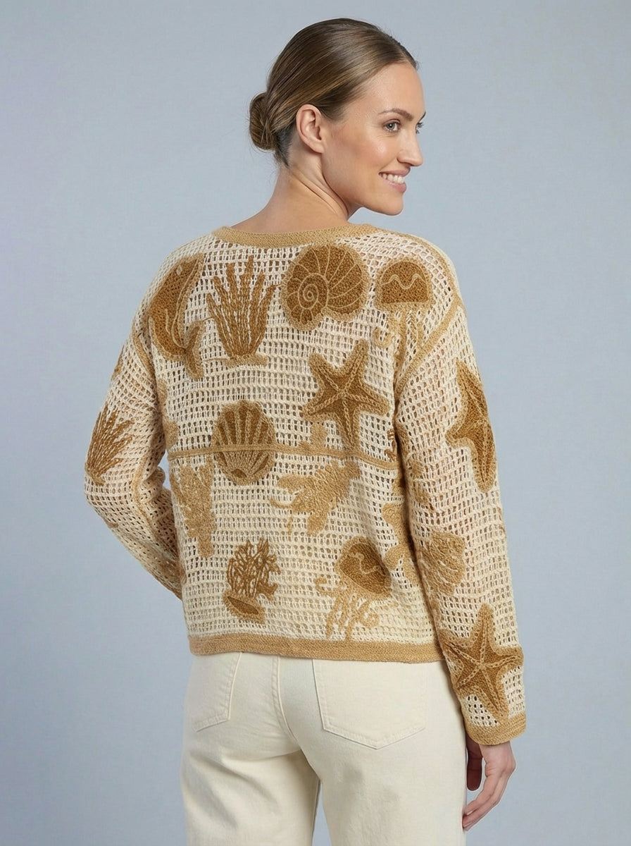 "ZOE” Crochet Top - Tan