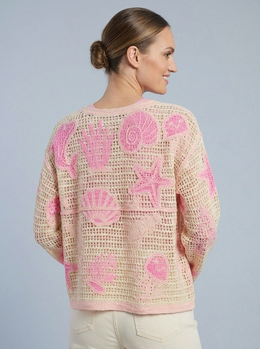 "ZOE” Crochet Top - Pink