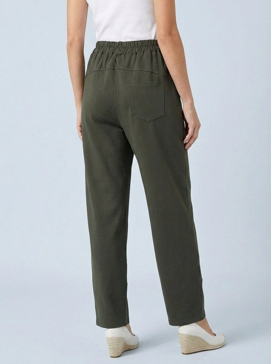 “MILANO” Scuba Trouser - Khaki Green