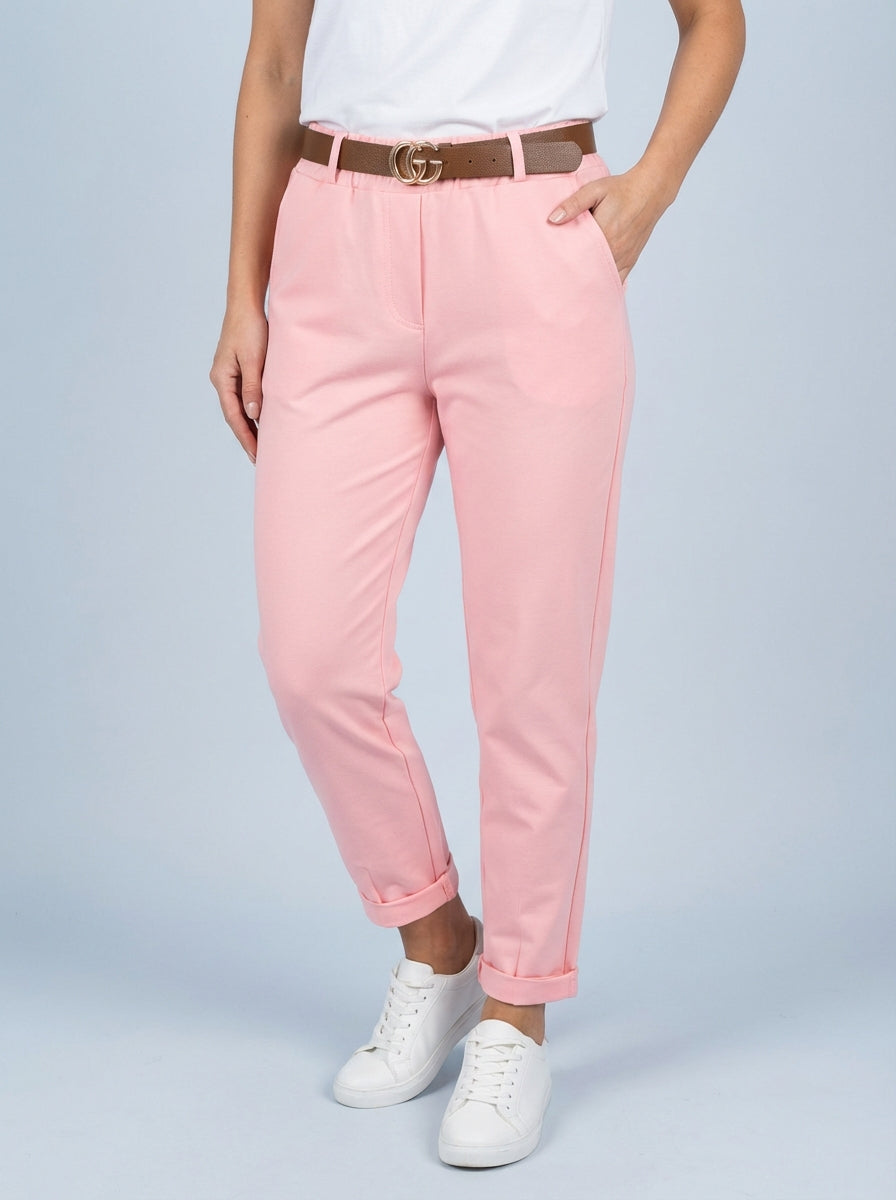 "GIANNA" Tapered Trousers - Blush Pink