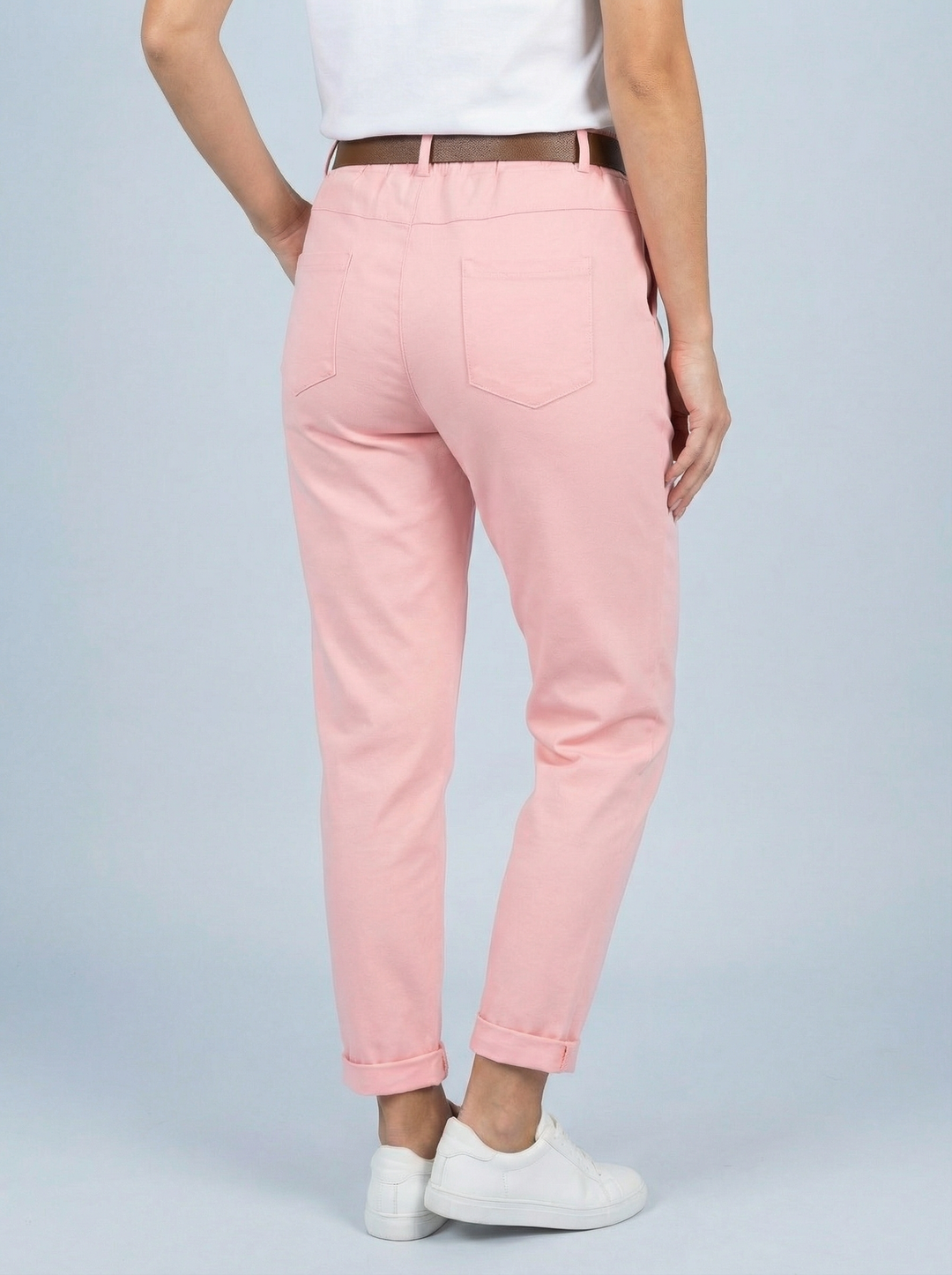 "GIANNA" Tapered Trousers - Blush Pink