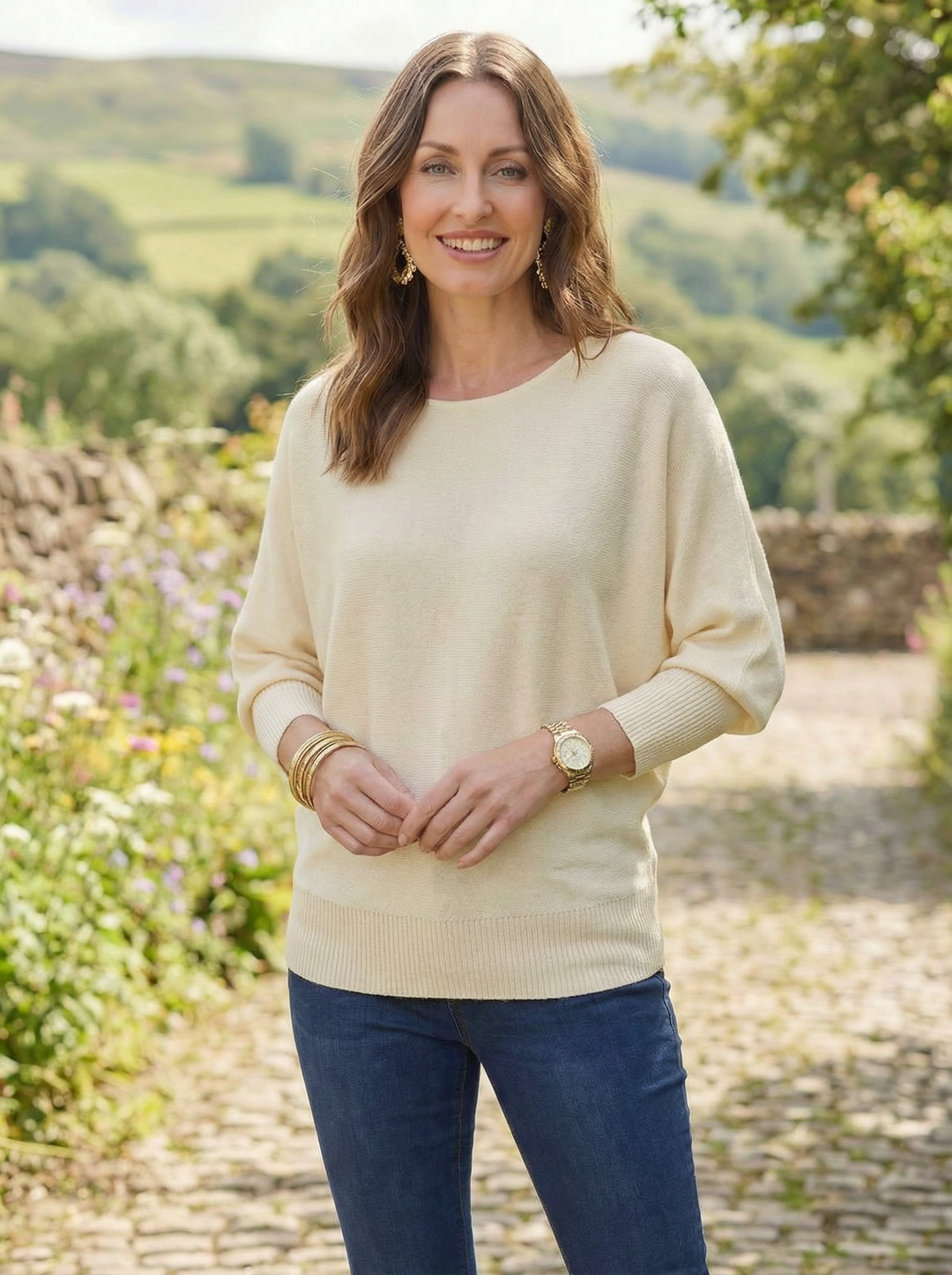 "MARIA” Pearl Back Jumper