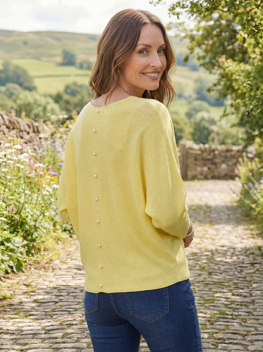 "MARIA” Pearl Back Jumper 