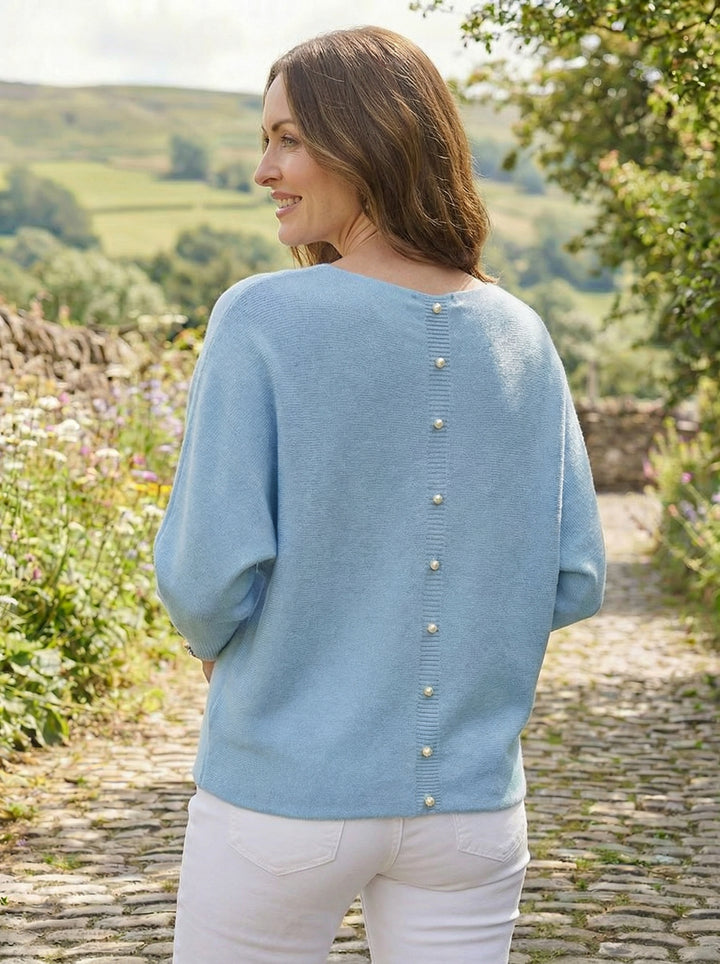 "MARIA” Pearl Back Jumper 