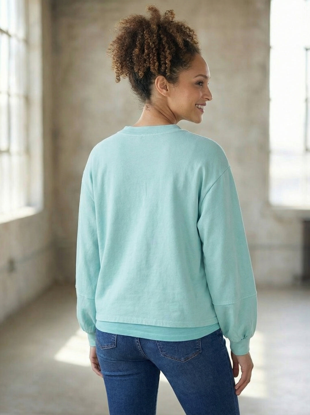 "CAITLYN” Crossover Sweat Top