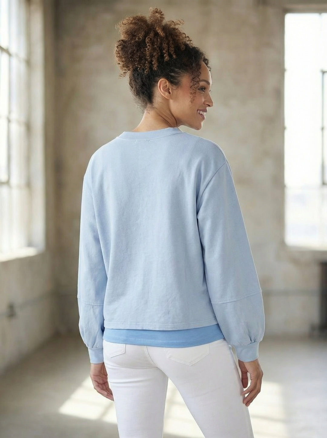 "CAITLYN” Crossover Sweat Top