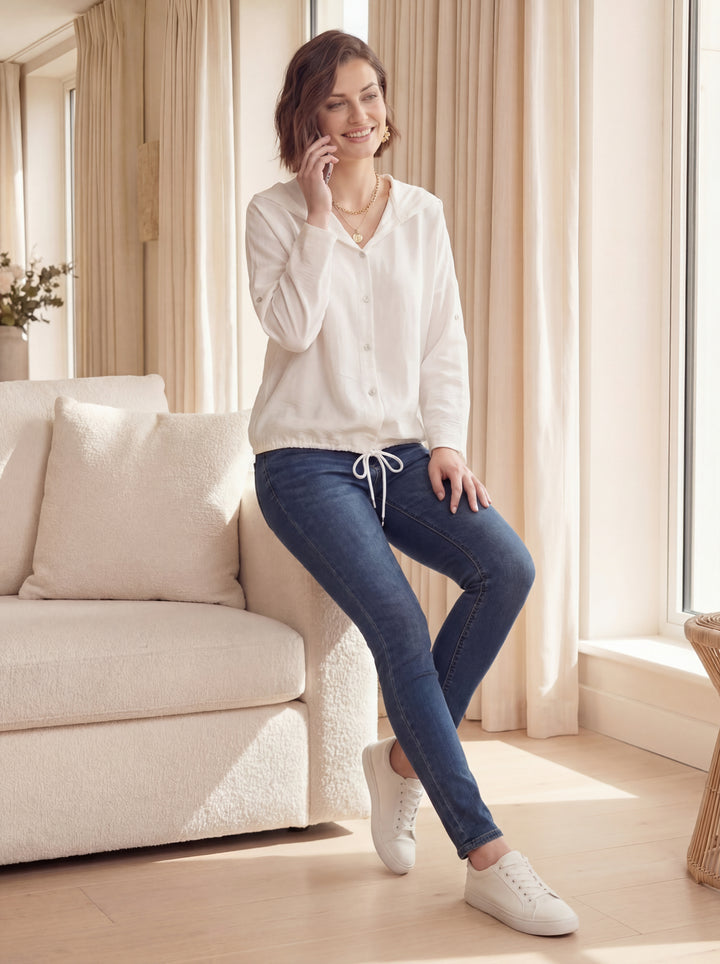 “KRISTEN” Hooded Blouse / Jacket - Off White