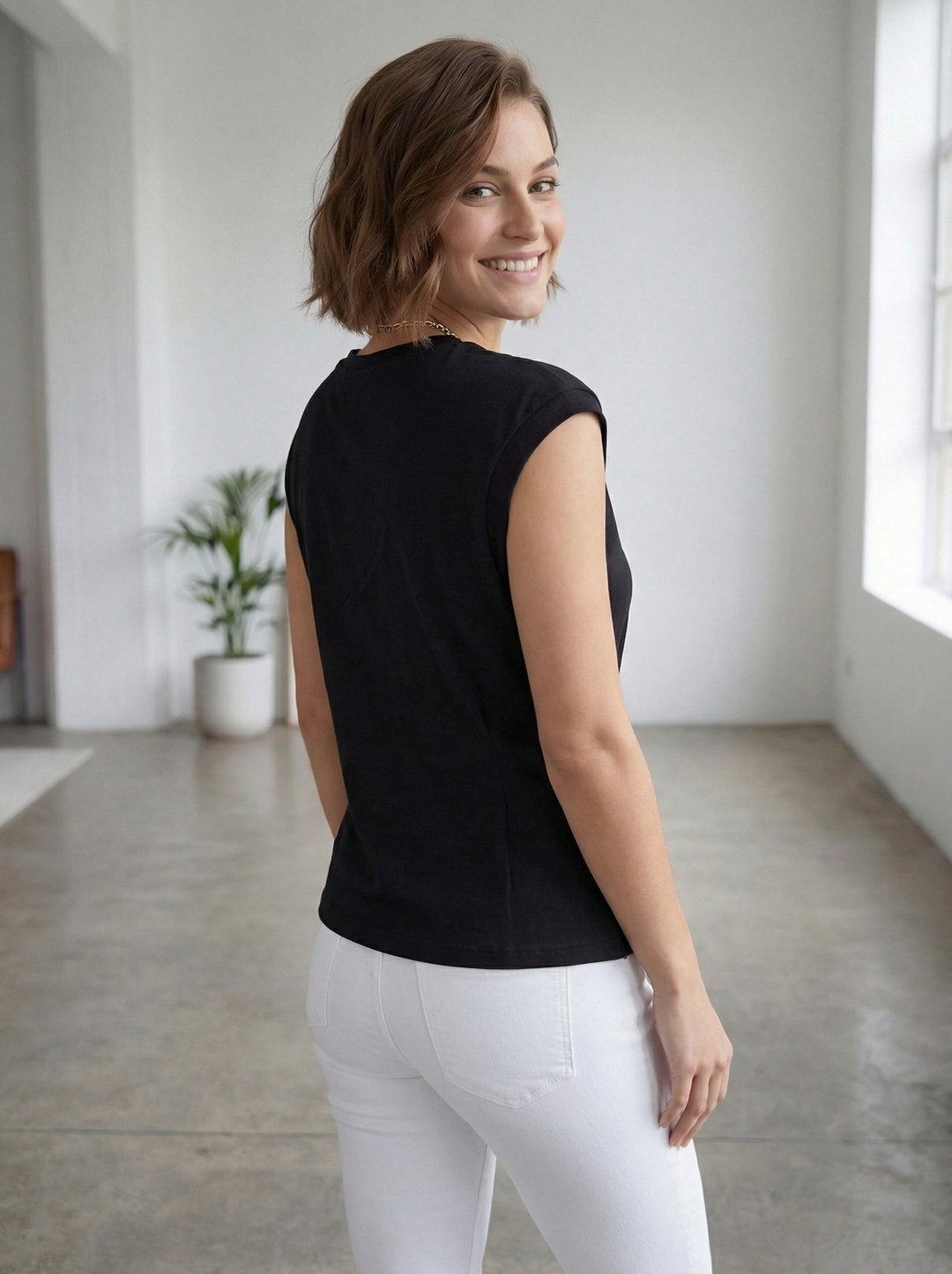 "SABRINA”  PREMIUM Cap Sleeve T-Shirt