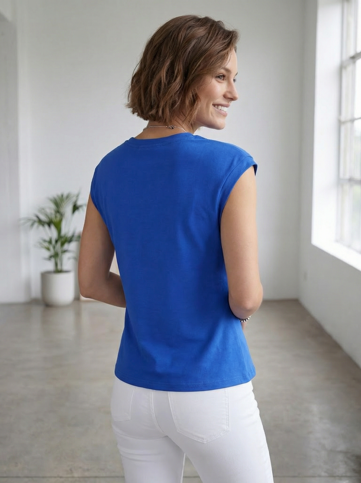 "SABRINA”  PREMIUM Cap Sleeve T-Shirt