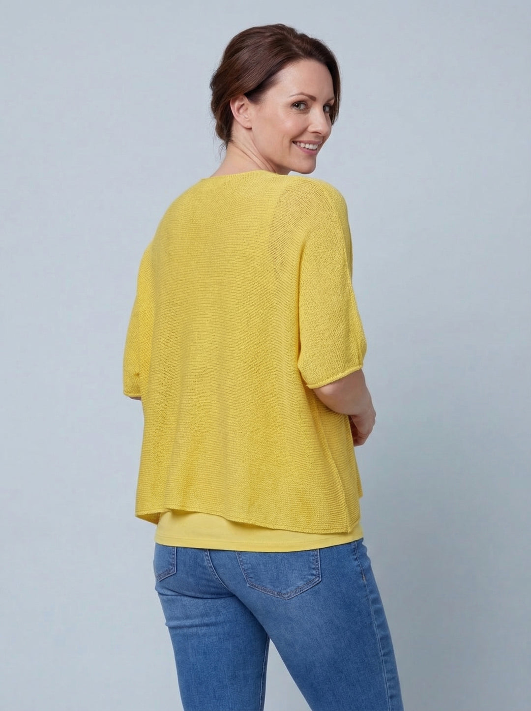 "RAYA” Fine Knit Top - Yellow