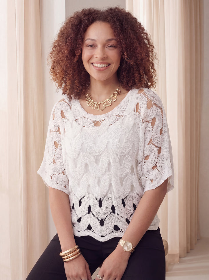 "HANNAH” Crochet Top - White