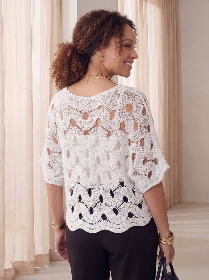 "HANNAH” Crochet Top - White