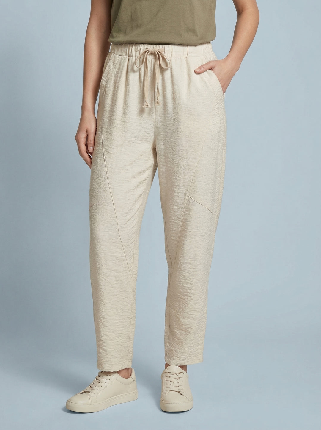 "ADA” Lightweight Bullet Trouser - Cream