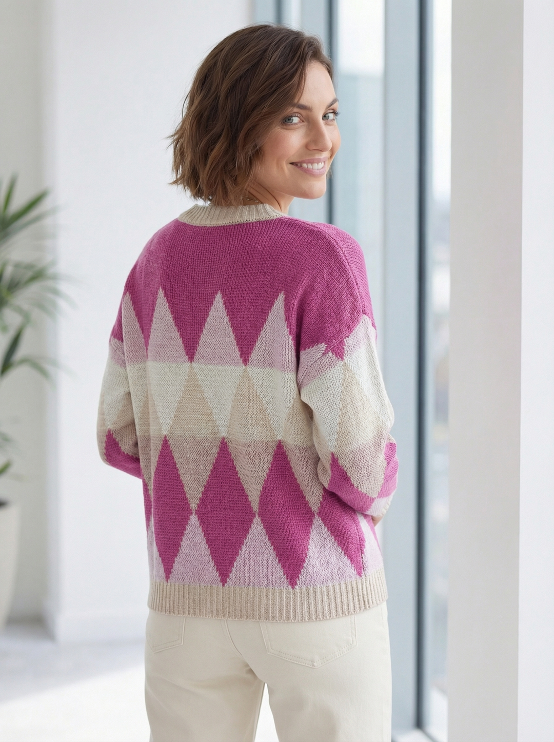 "JENNY” Soft Knit Jumper - Cerise Pink