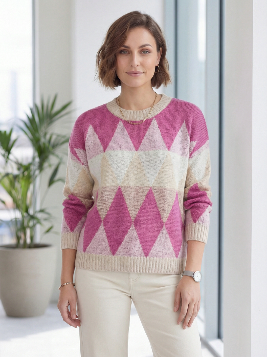 "JENNY” Soft Knit Jumper - Cerise Pink