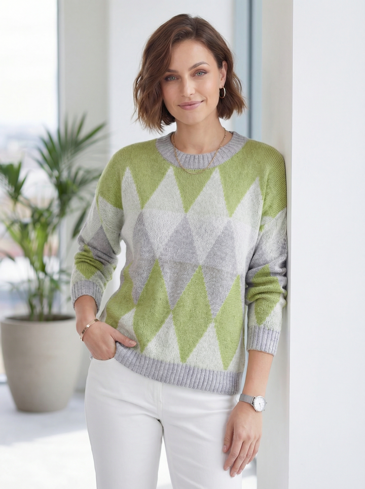 "JENNY” Soft Knit Jumper - Lime Green