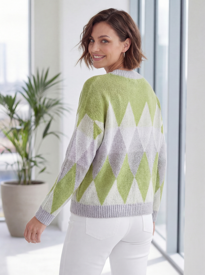 "JENNY” Soft Knit Jumper - Lime Green