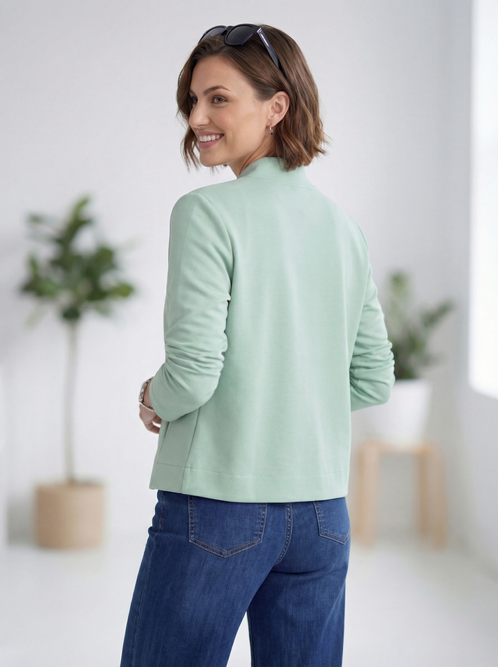 "CLAIRE” Short Scuba Premium Jacket / Blazer - Mint