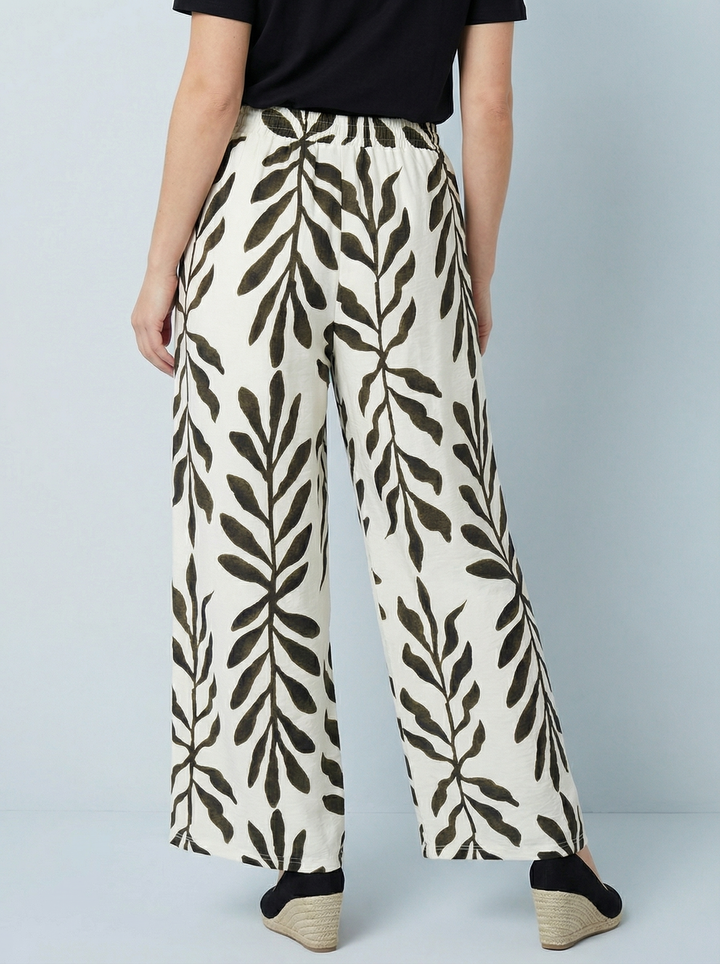 "EMILIA”  Print Trouser  - LIMITED EDITION - Black & Cream