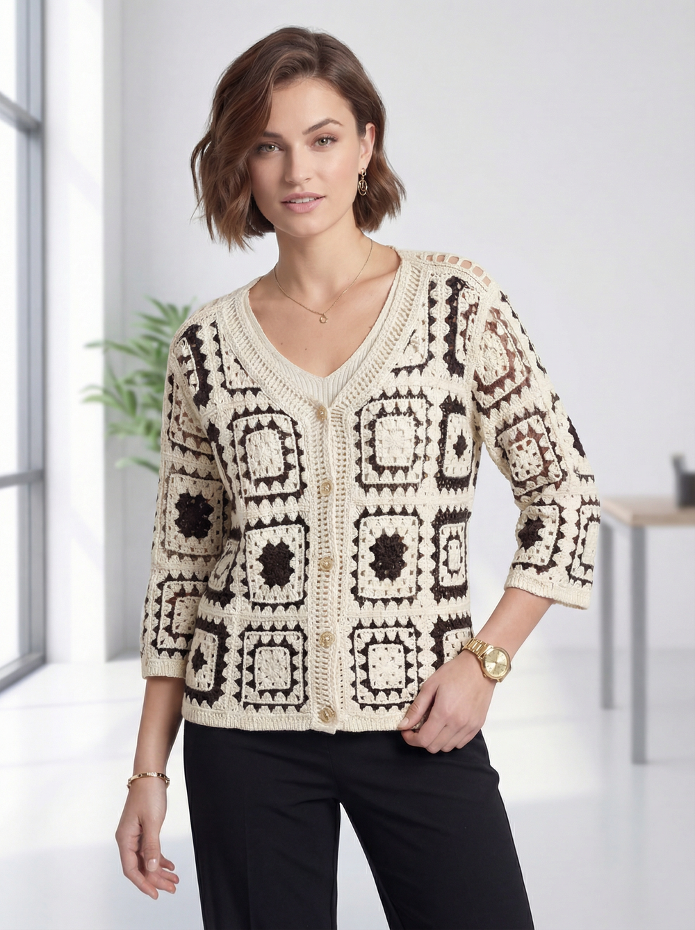 "HATTIE” Crochet Top / Cardigan