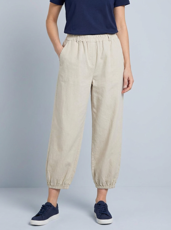 "CARA” Baloon Trouser - Cream
