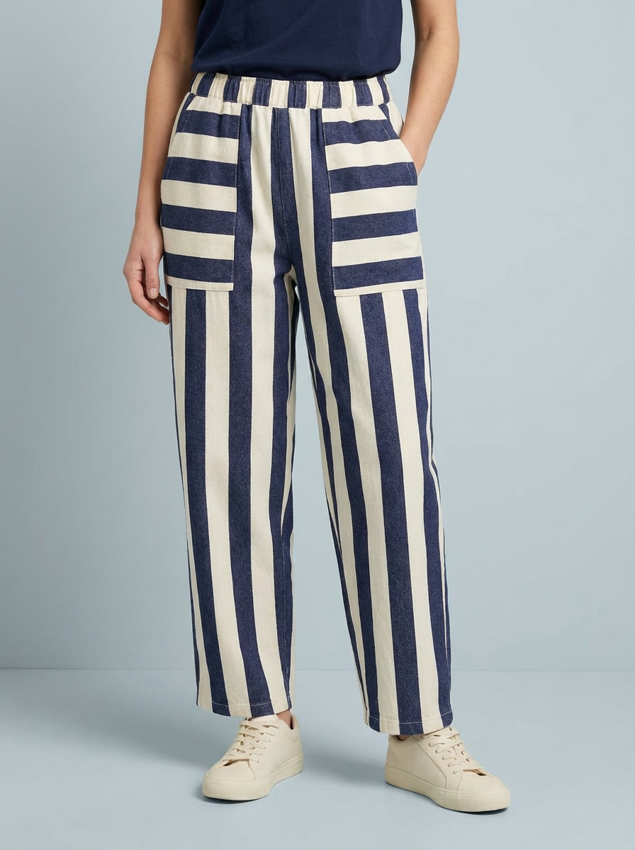 “NINA” Striped Relaxed Fit Trouser