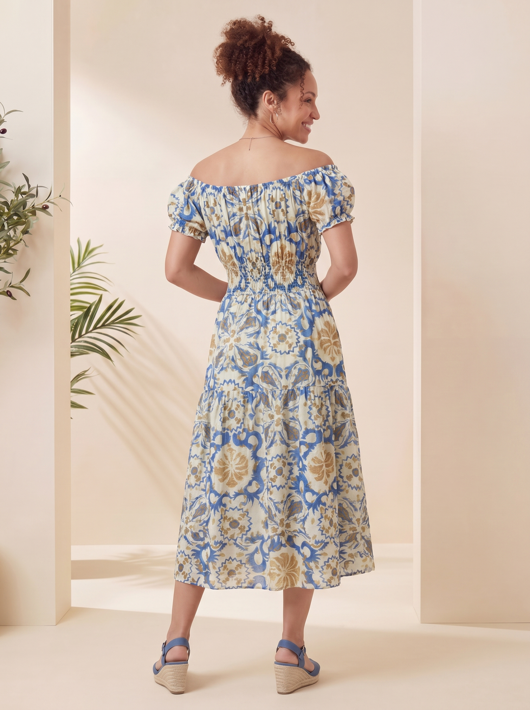 "MATILDA” Bordeaux Maxi Dress - Cream