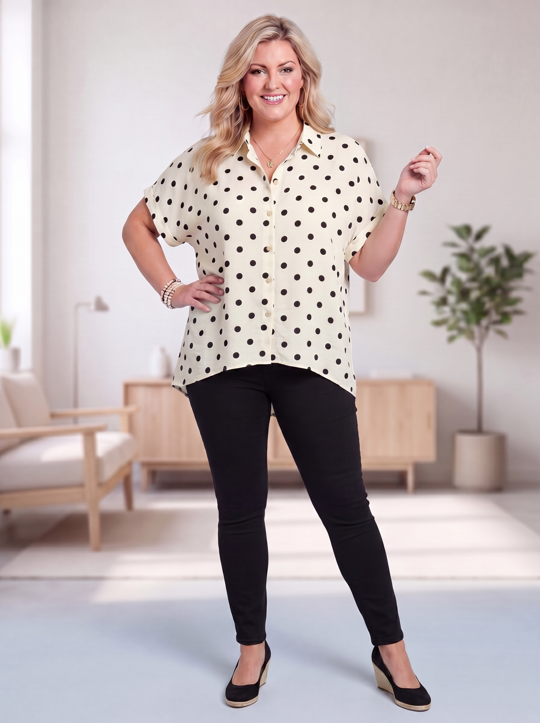 “LINA” Polka Dot Shirt