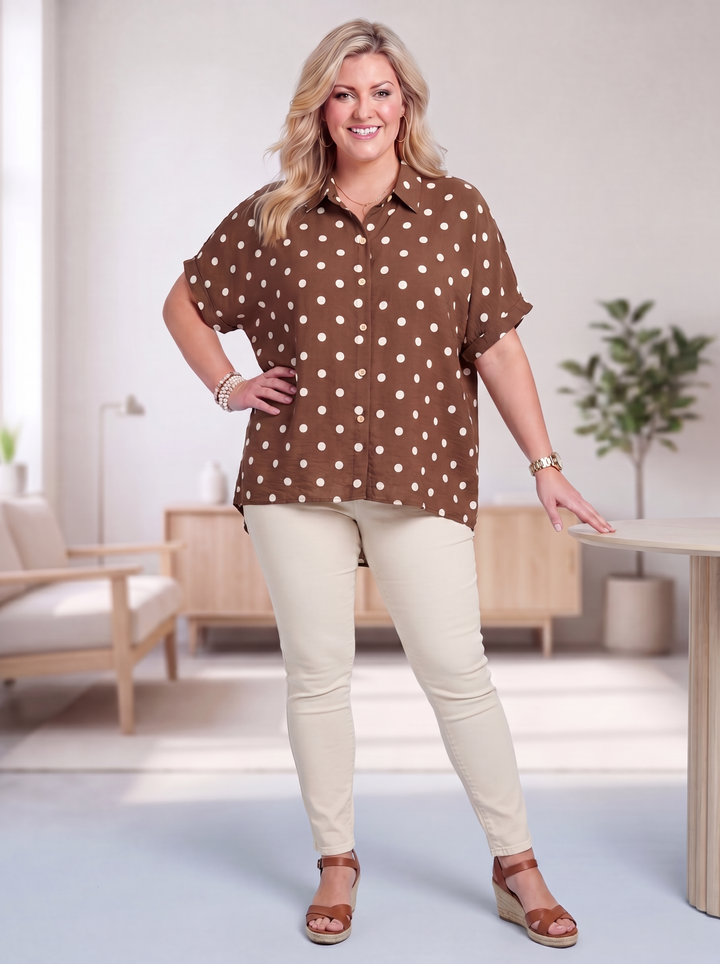 “LINA” Polka Dot Shirt
