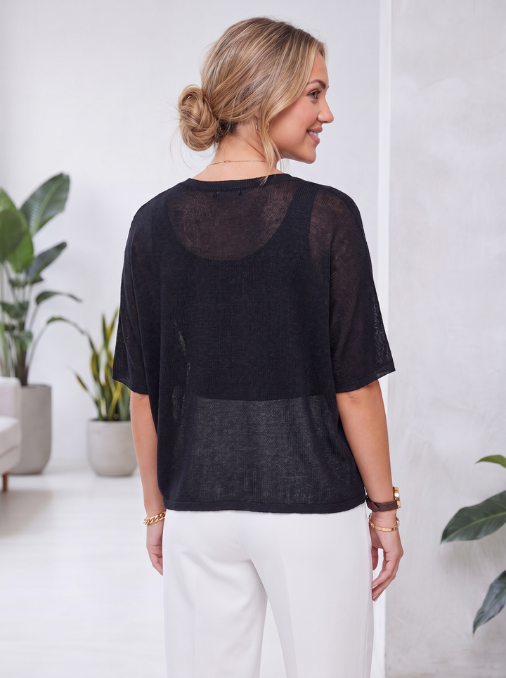 “LEYLA” Fine Knit Cardigan / Top