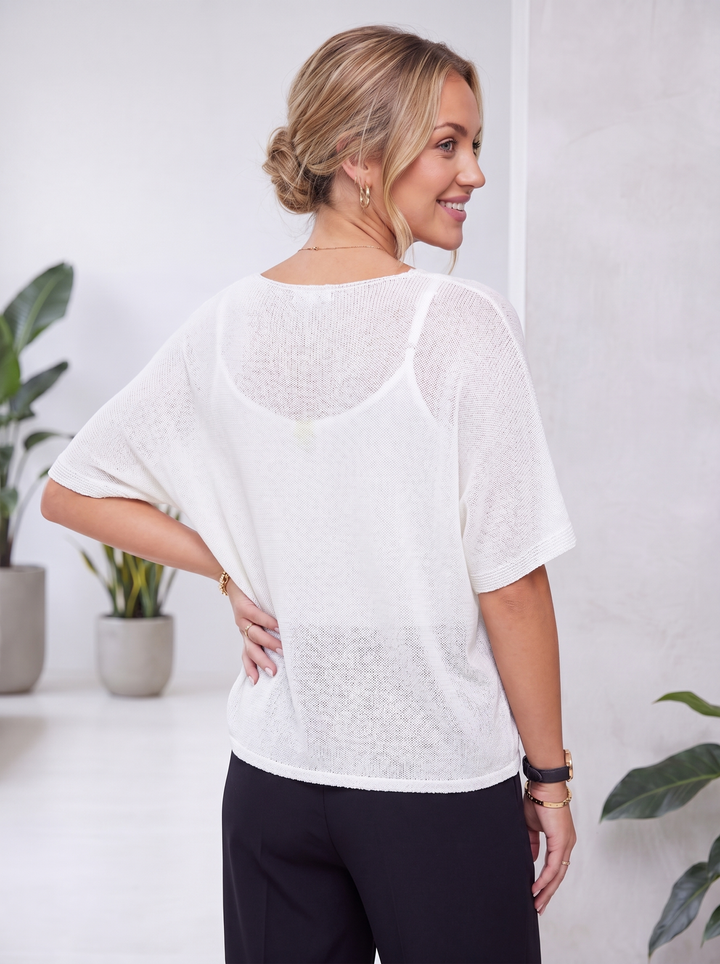 “LEYLA” Fine Knit Cardigan / Top