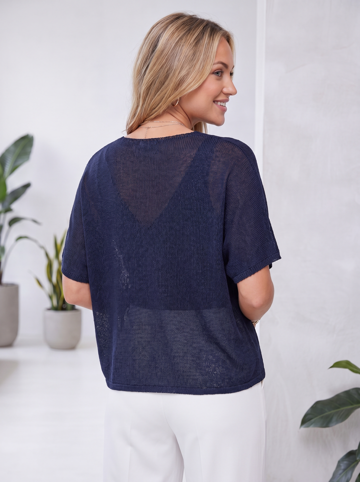 “LEYLA” Fine Knit Cardigan / Top