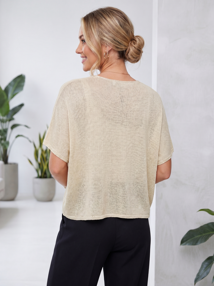 “LEYLA” Fine Knit Cardigan / Top