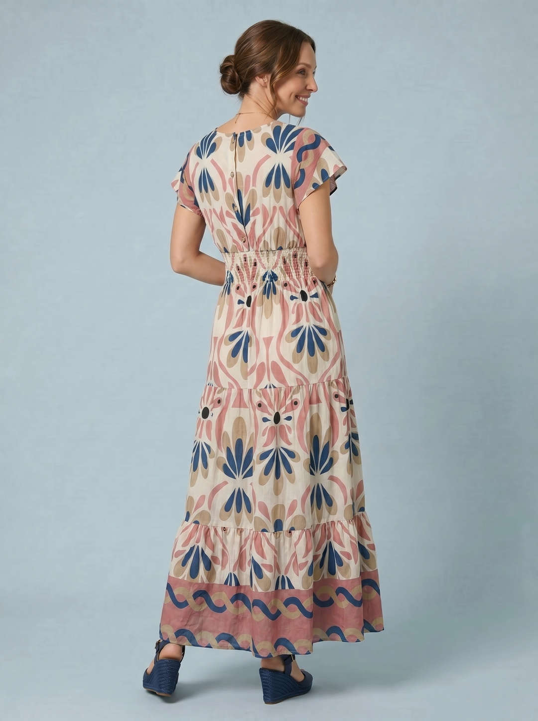 "PEYTON" Artistic Print Maxi Dress