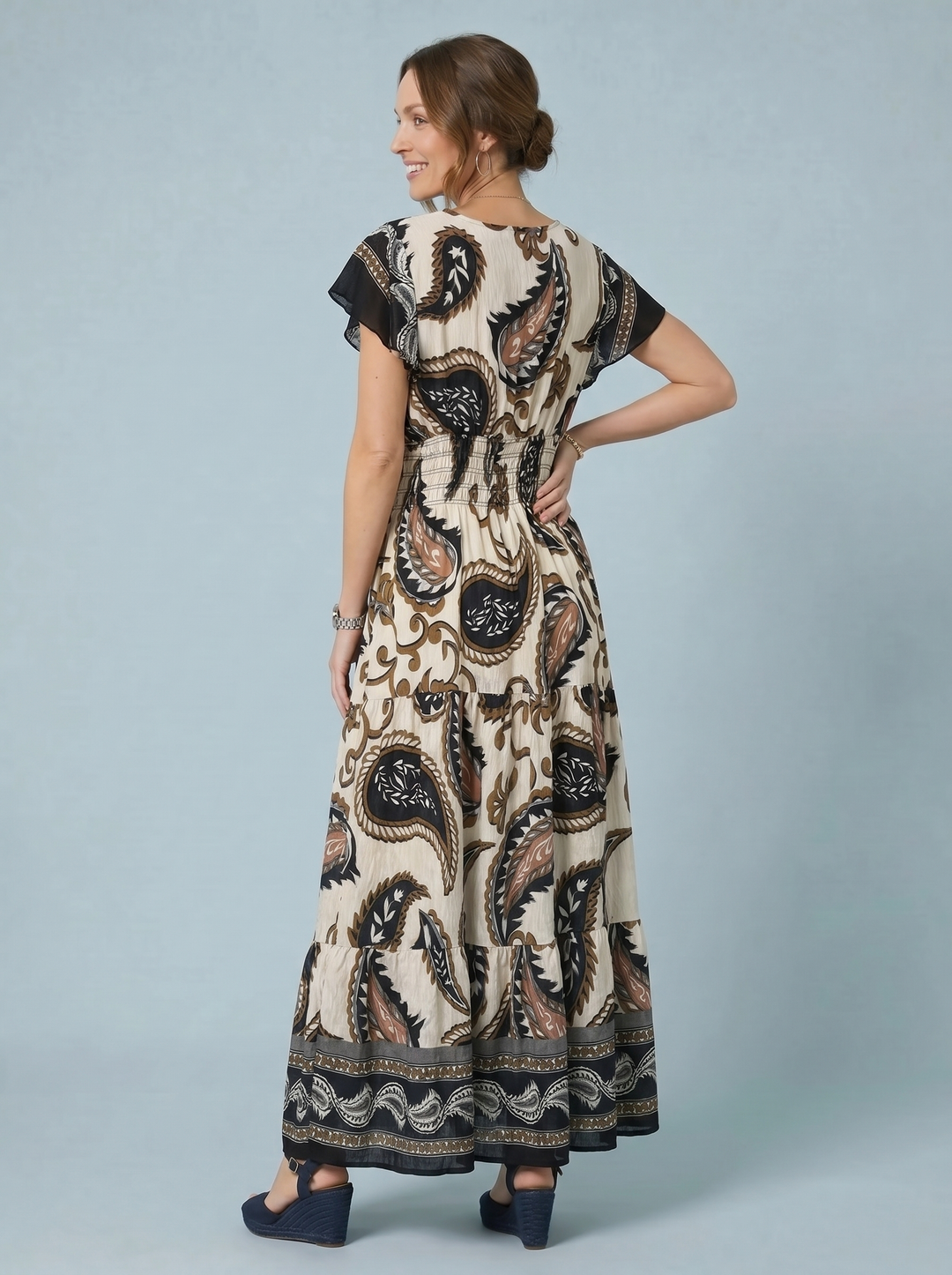 "PEYTON" Artistic Print Maxi Dress