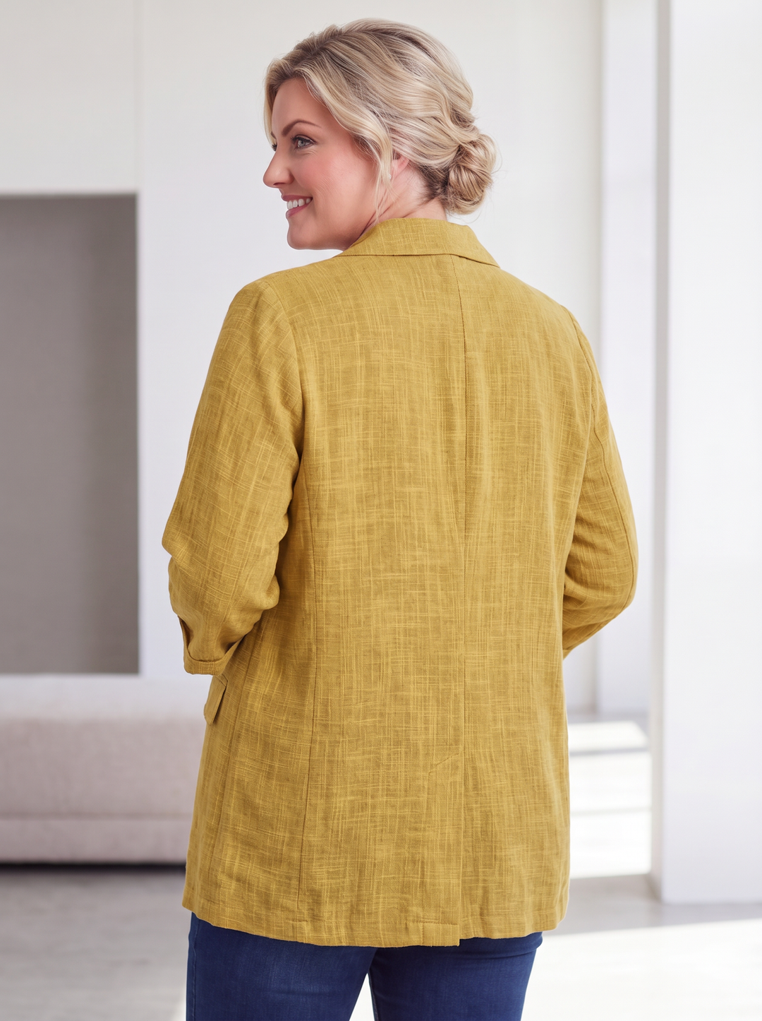 “MAXINE” Relaxed Fit Cotton Blazer