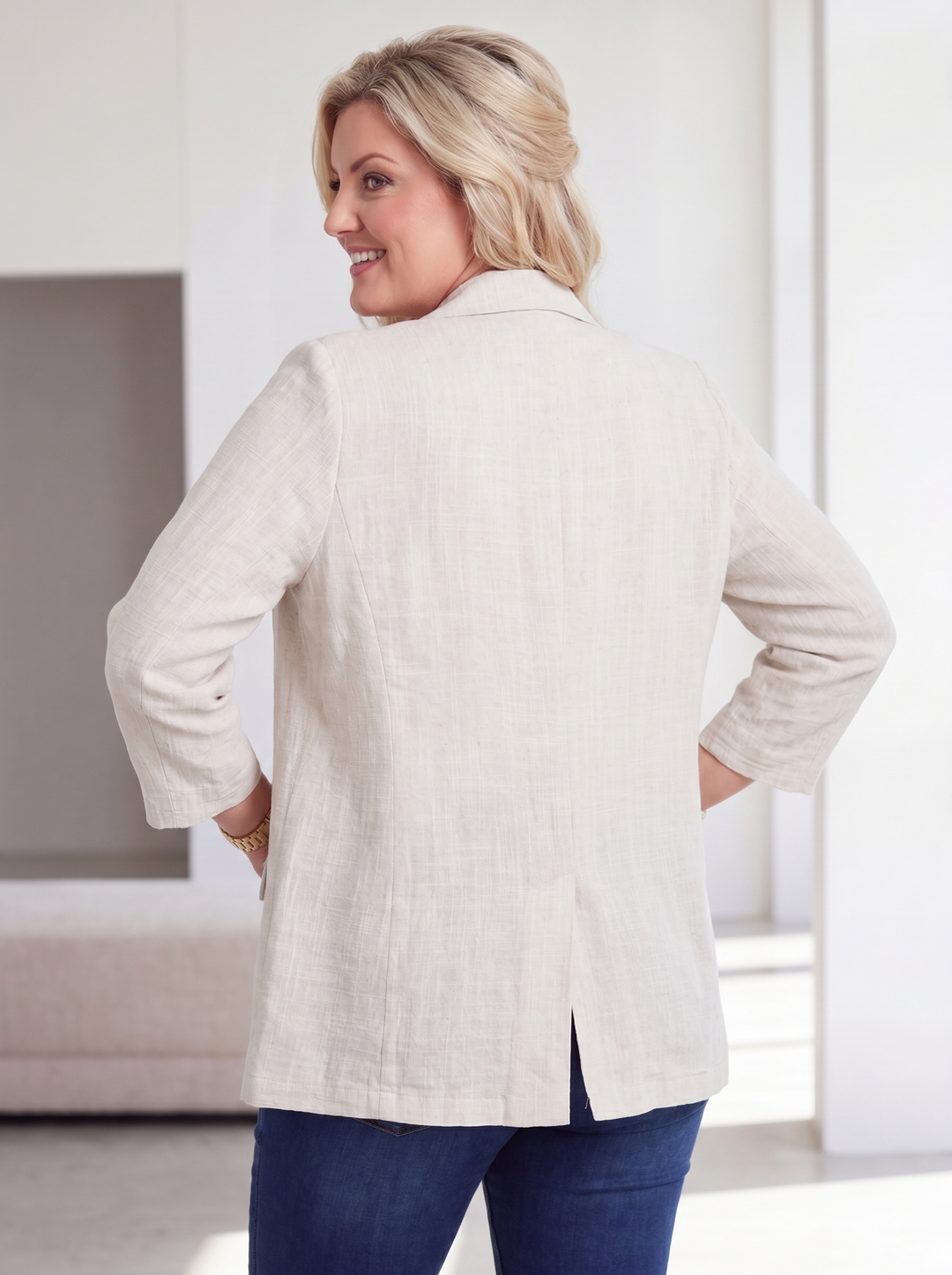 “MAXINE” Relaxed Fit Cotton Blazer