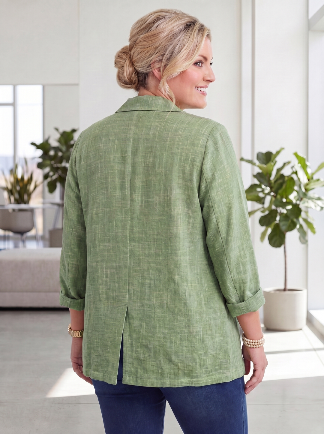 “MAXINE” Relaxed Fit Cotton Blazer