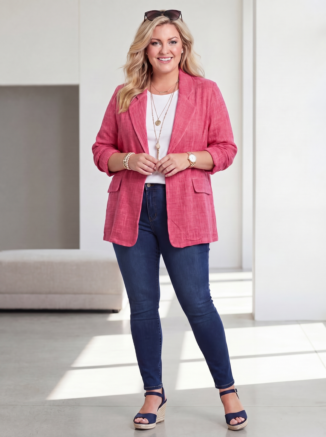 “MAXINE” Relaxed Fit Cotton Blazer