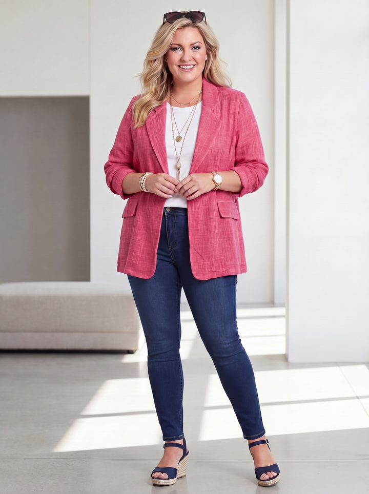 “MAXINE” Relaxed Fit Cotton Blazer