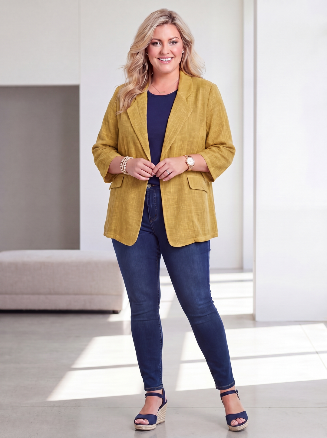 “MAXINE” Relaxed Fit Cotton Blazer