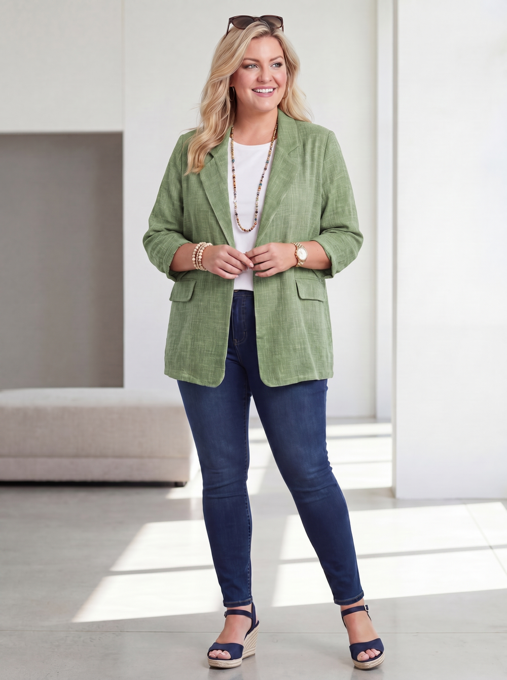 “MAXINE” Relaxed Fit Cotton Blazer