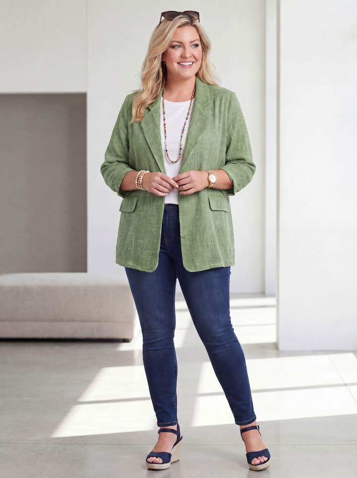 “MAXINE” Relaxed Fit Cotton Blazer