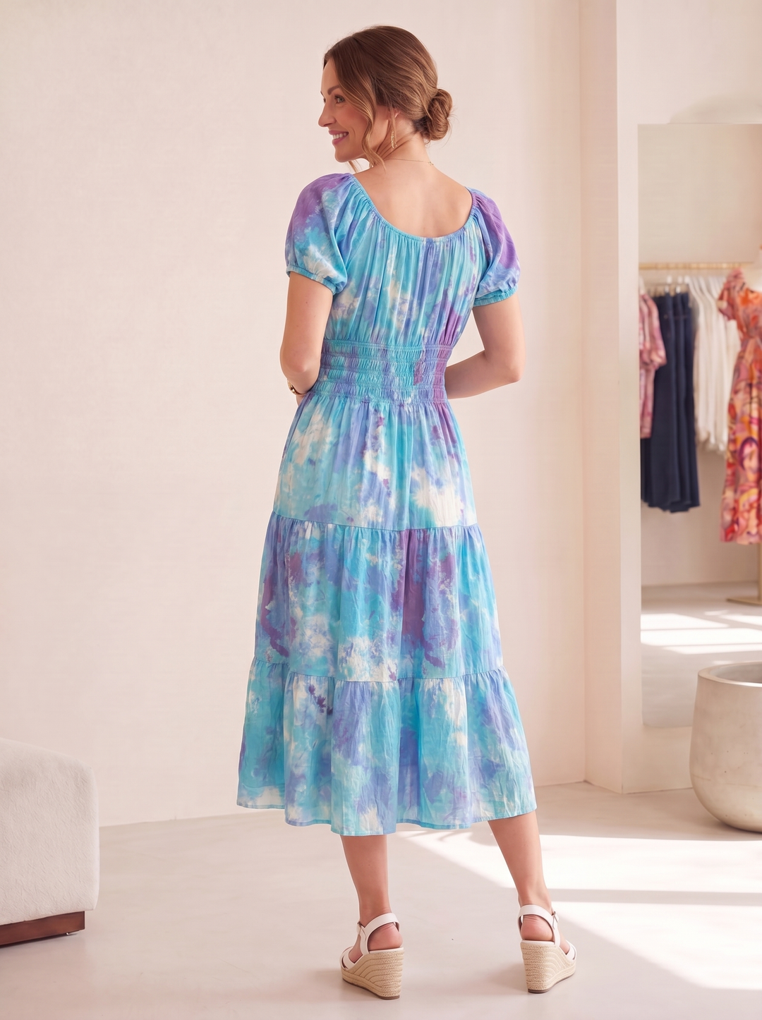 “MELANIE” Bardeoux Midi Dress