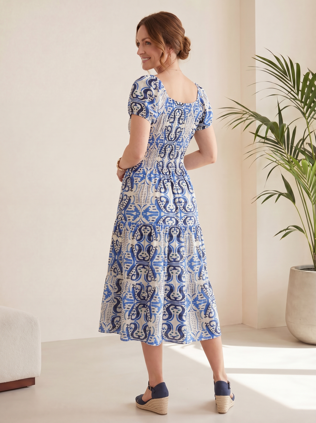 “MELANIE” Bardeoux Midi Dress