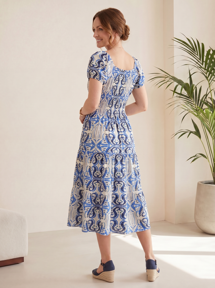 “MELANIE” Bardeoux Midi Dress