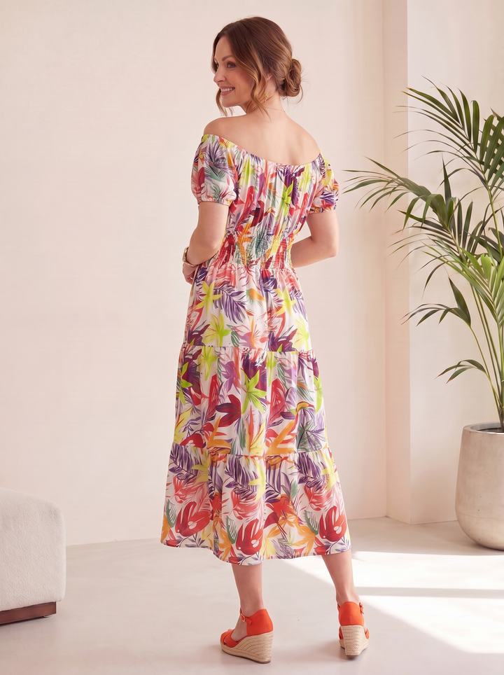 “MELANIE” Bardeoux Midi Dress