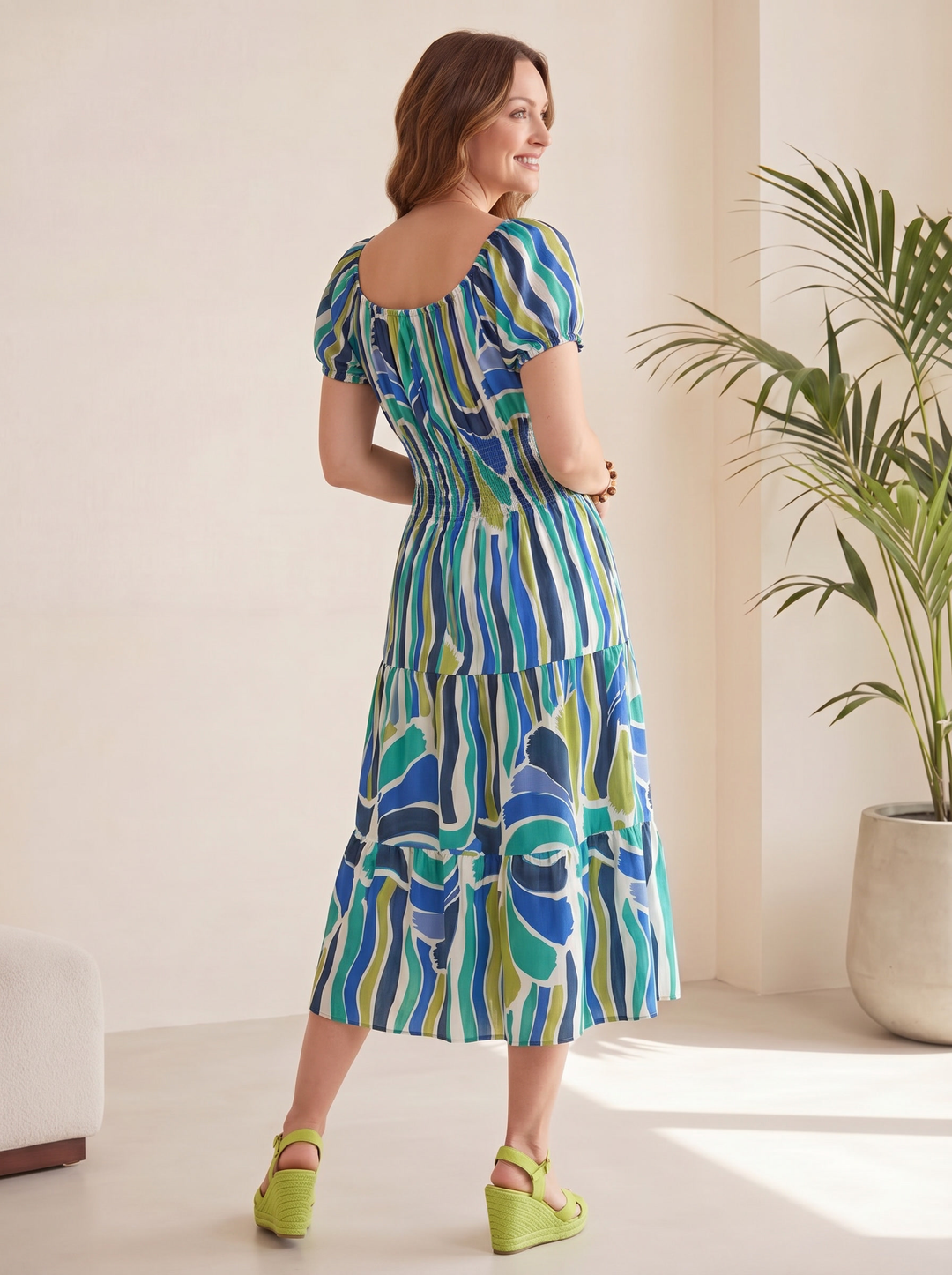 “MELANIE” Bardeoux Midi Dress