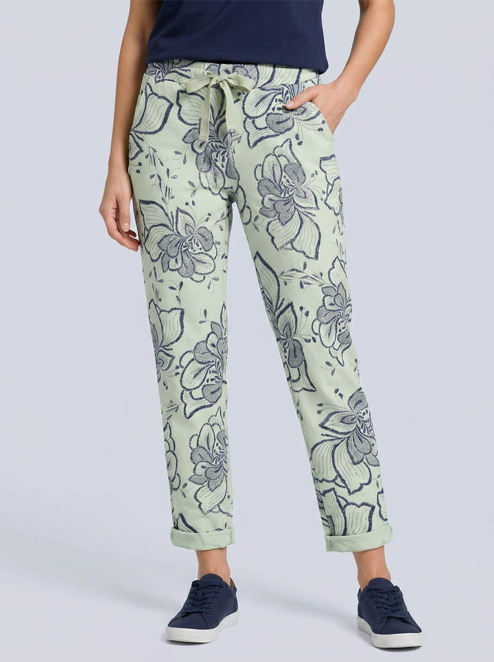 “FLORA” Trouser - mint floral